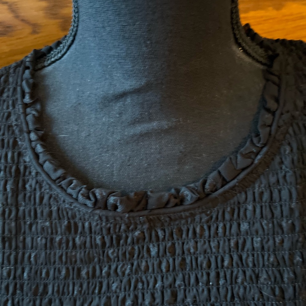 Laundry By Shelli Segal Black Textured Blouse XL NWT - Picture 3 of 4